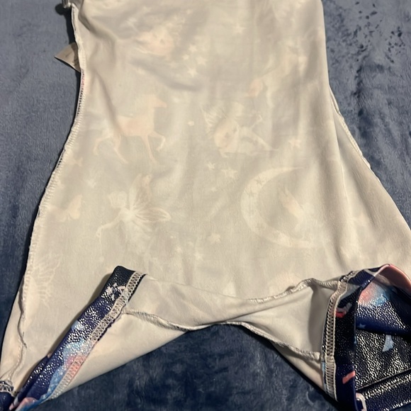 Brand New Galaxy Unicorn Sparkle Leotard with shorts - Picture 6 of 8